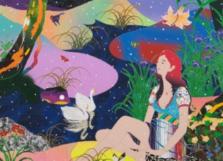 Technicolor Compositions of a Japanese Artist Bring Together Eastern and Western Arts