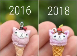 Artist Recreates Her Old Artworks and Shows How Much She has Improved