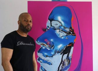 Kip Omolade Creates Hyperrealistic Portraits and Chrome Face Masks