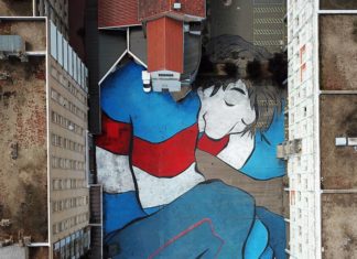 Artists Paint Murals of Giants on Streets and Rooftops