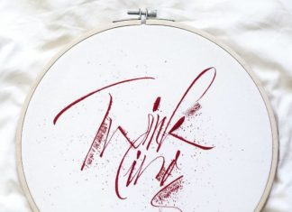 Russian Artist Creates Beautiful Embroidered Calligraphy