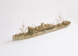 Artist Creates Battleships and Fighter Aircrafts Using Vintage Newspapers