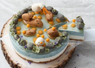 Student Creates Cake Inspired by Capybara Hot Springs in Japan