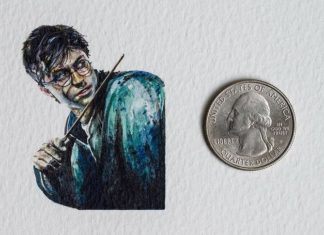 Artist Makes Realistic Miniature Quarter-Sized Paintings