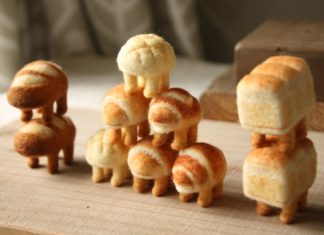 Atelier Hatena Creates Intriguing Felted Miniatures like Bread Bugs and Pancakes Snails