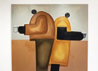 Kpe Innocent Paints Human Figures Using Simple Geometrical Shape