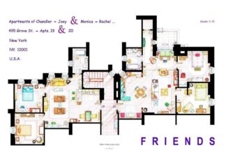 Artist Draws Floor Plans of Houses and Apartments From Popular TV Shows