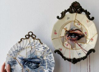 These Intriguing Artworks are Made With a Combination of Embroidery and Kintsugi