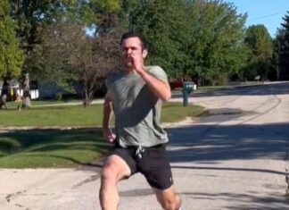 Comedian Tries to Sprint in Different Types of Footwear Including Flippers and Clown Shoes