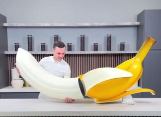 Pastry Chef Creates Gigantic Chocolate Banana Sculpture Worthy of Guinness World Record